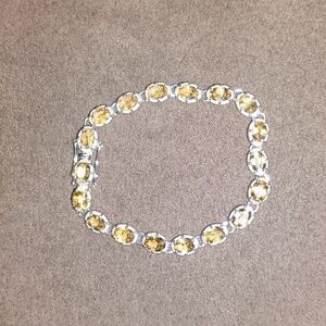 Citrine 925 Sterling Tennis Bracelet